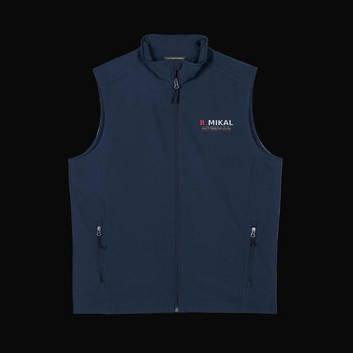 R.Mikal  Men's Embroidered Soft Shell Vest