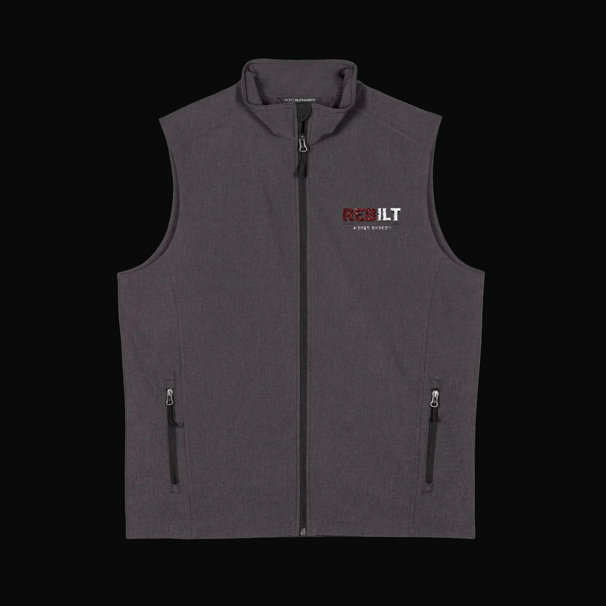 REBILT Men's Embroidered Soft Shell Vest