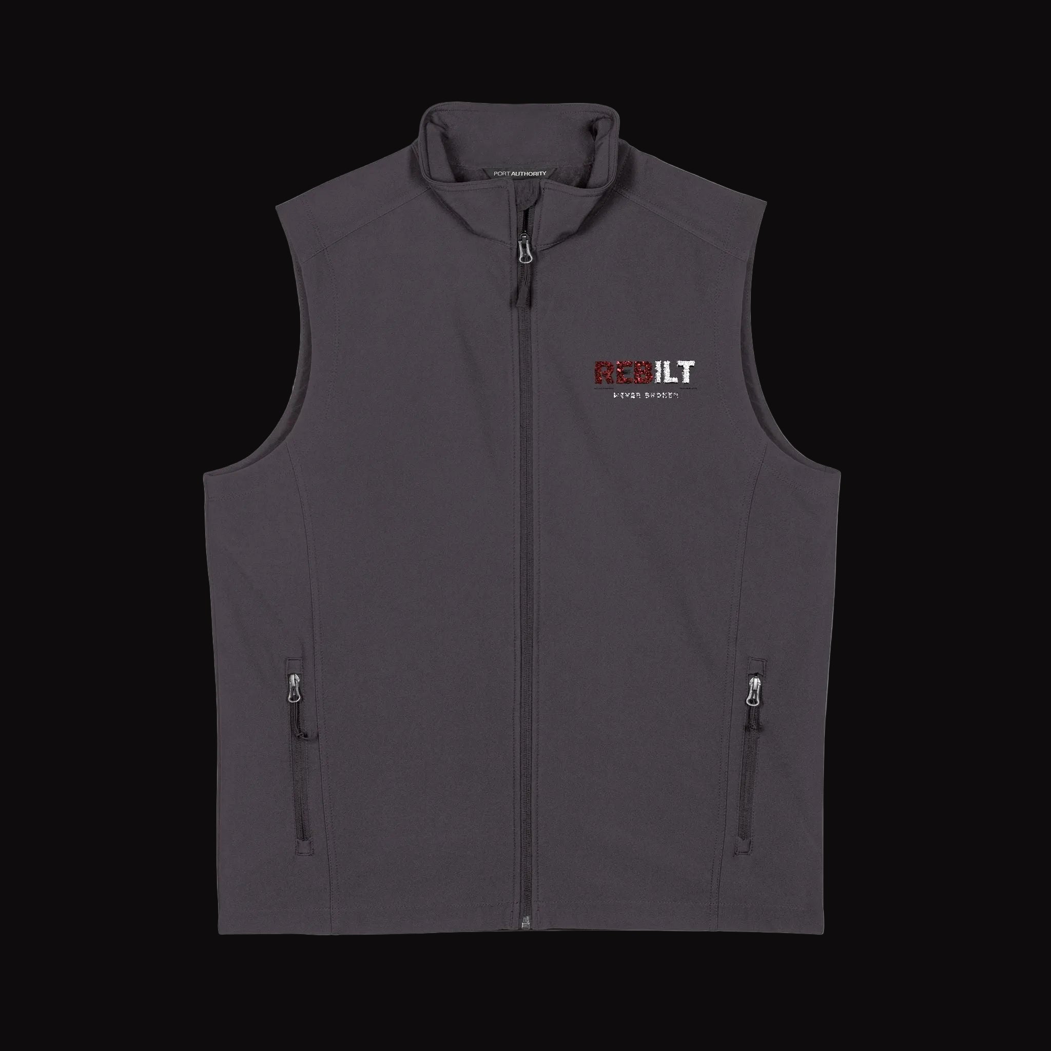 REBILT Men's Embroidered Soft Shell Vest